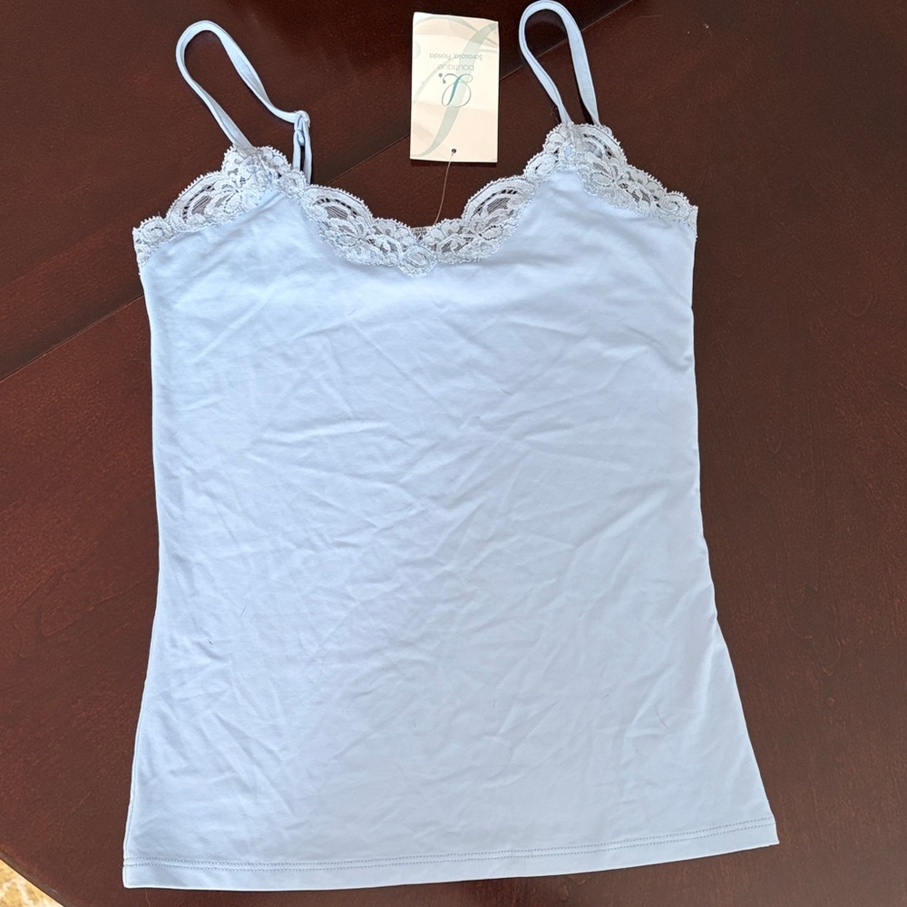 Only Hearts N.YC. Blue Camisole with Lace Detail